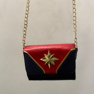 Marvel Red and Gold Star Crossbody Bag Captain Marvel Purse